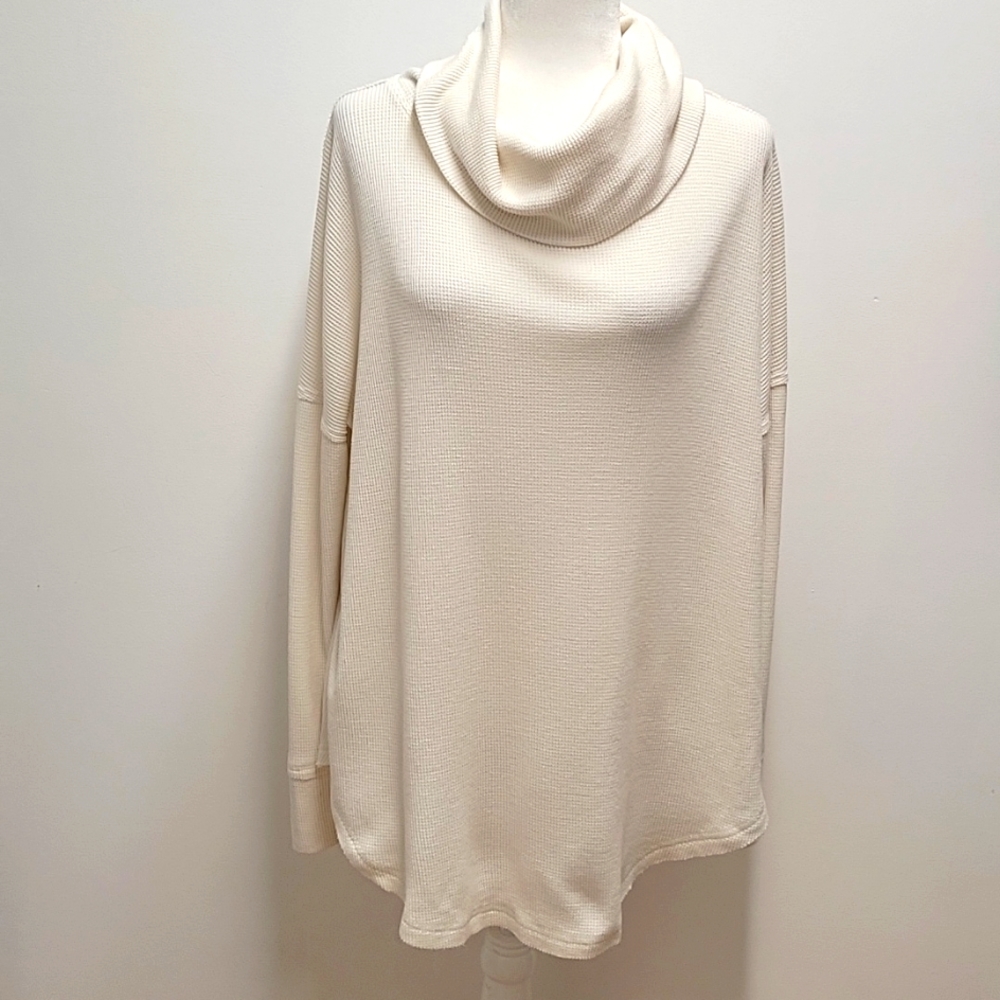 Maeve by Anthropologie Cowl Neck Drop Shoulder Long Sleeved Thermal Top Size XL